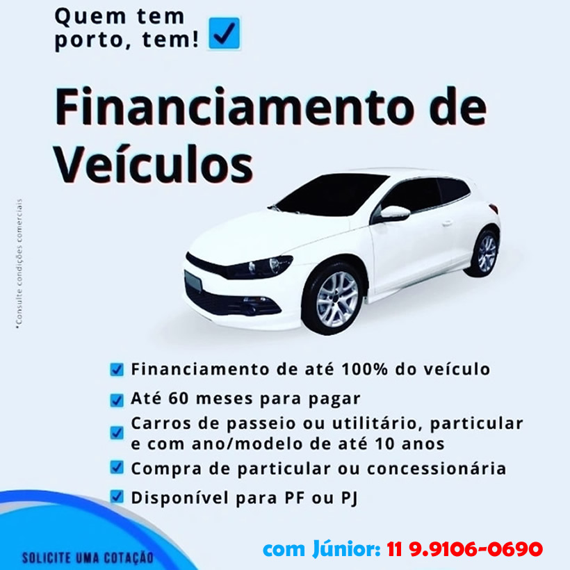 FINANCIAMENTO DE VEÍCULOS 100%